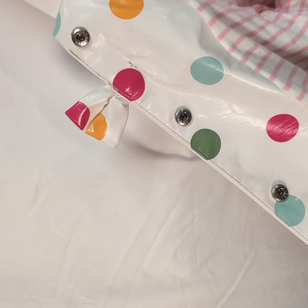 Polka Dot hooded Rain oat with lining - Picture 5 of 5